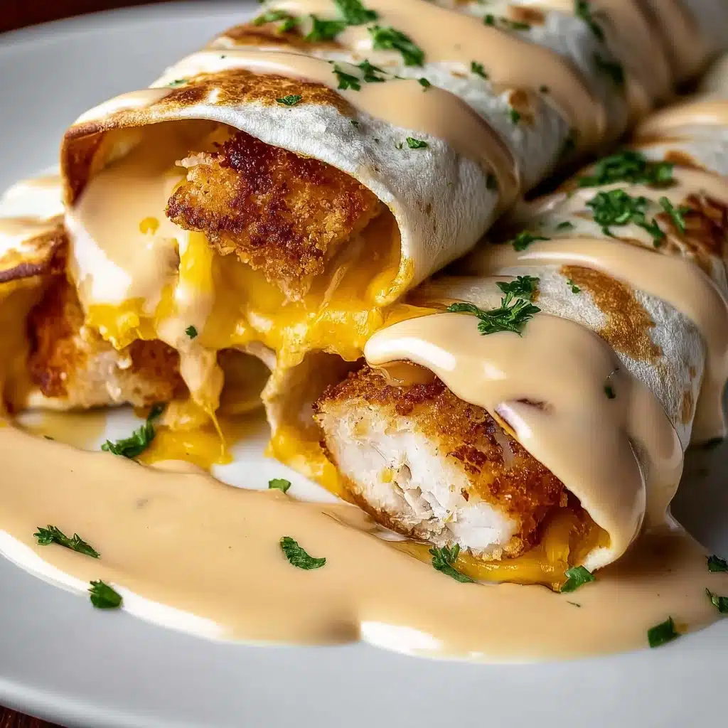 Cheesy Garlic Chicken Wraps Recipe - Recipe Image