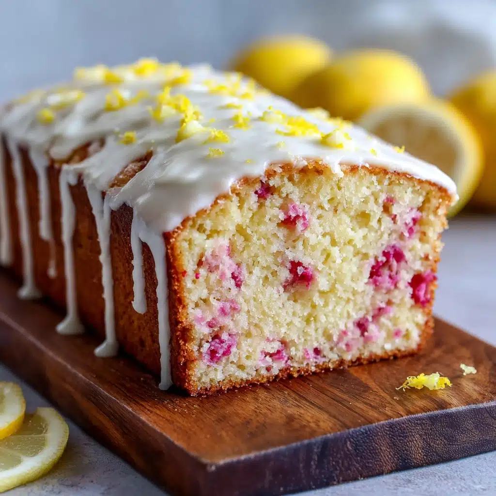 Lemon Rhubarb Loaf with Glaze Recipe - Recipe Image