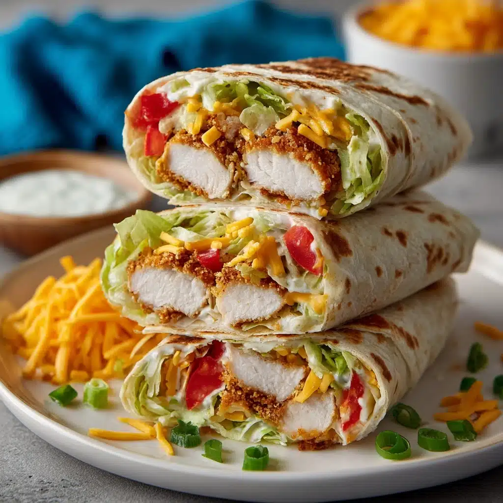 Crispy Chicken Bacon Ranch Wrap Recipe - Recipe Image
