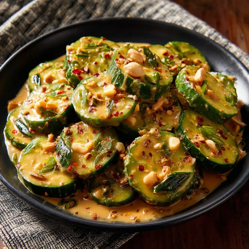Cucumbers in Spicy Peanut Sauce Recipe - Recipe Image