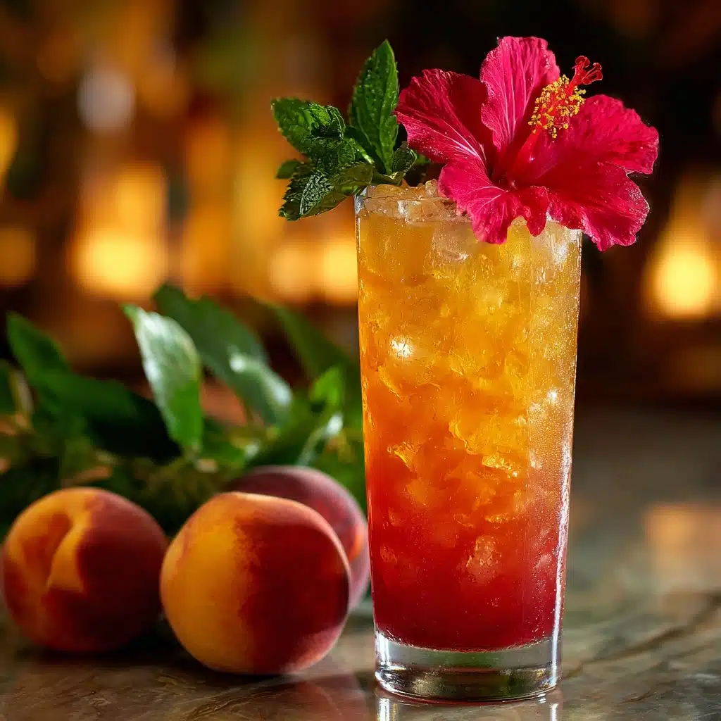 Peach Hibiscus Sunset Tea Recipe - Recipe Image