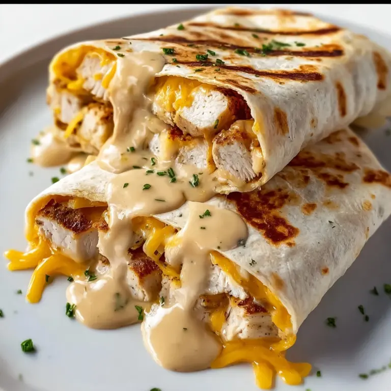 Cheesy Garlic Chicken Wraps Recipe