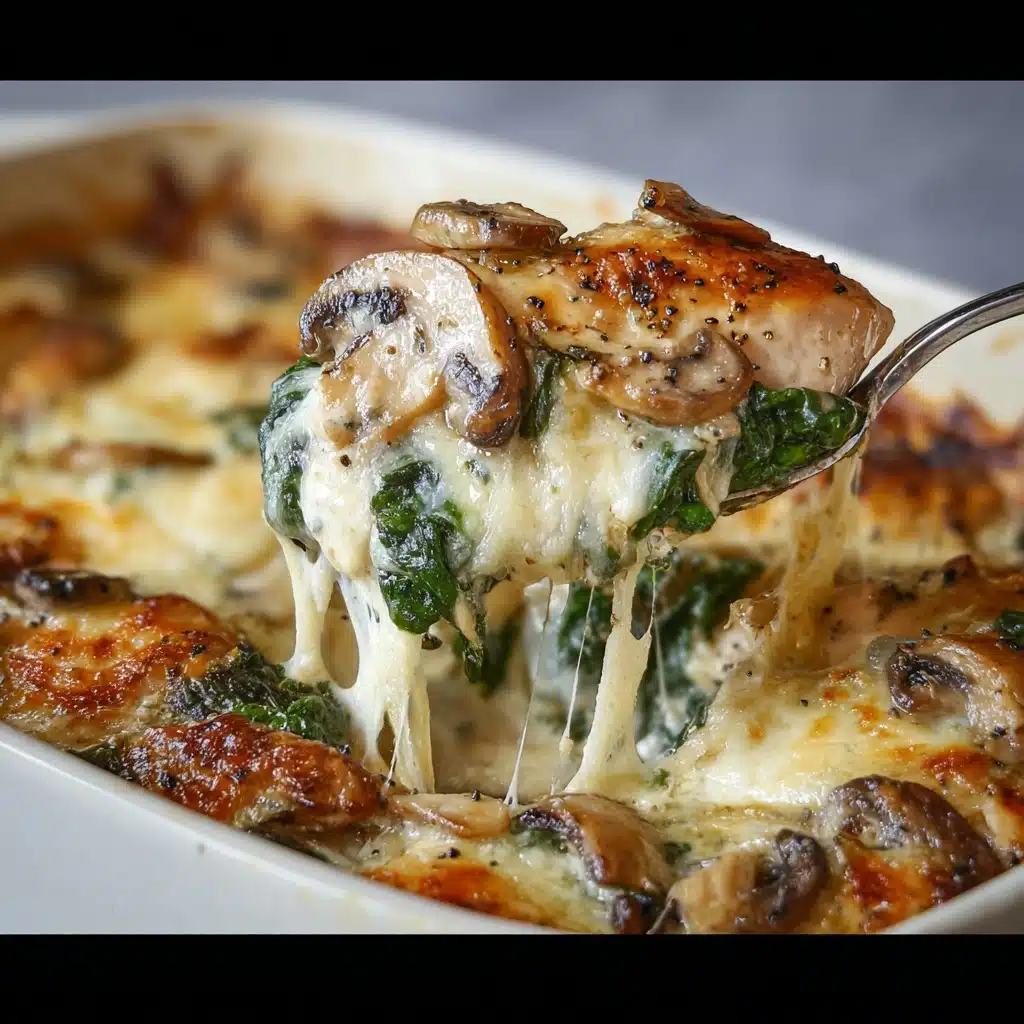 Chicken, Spinach, and Mushroom Low-Carb Oven Dish Recipe - Recipe Image