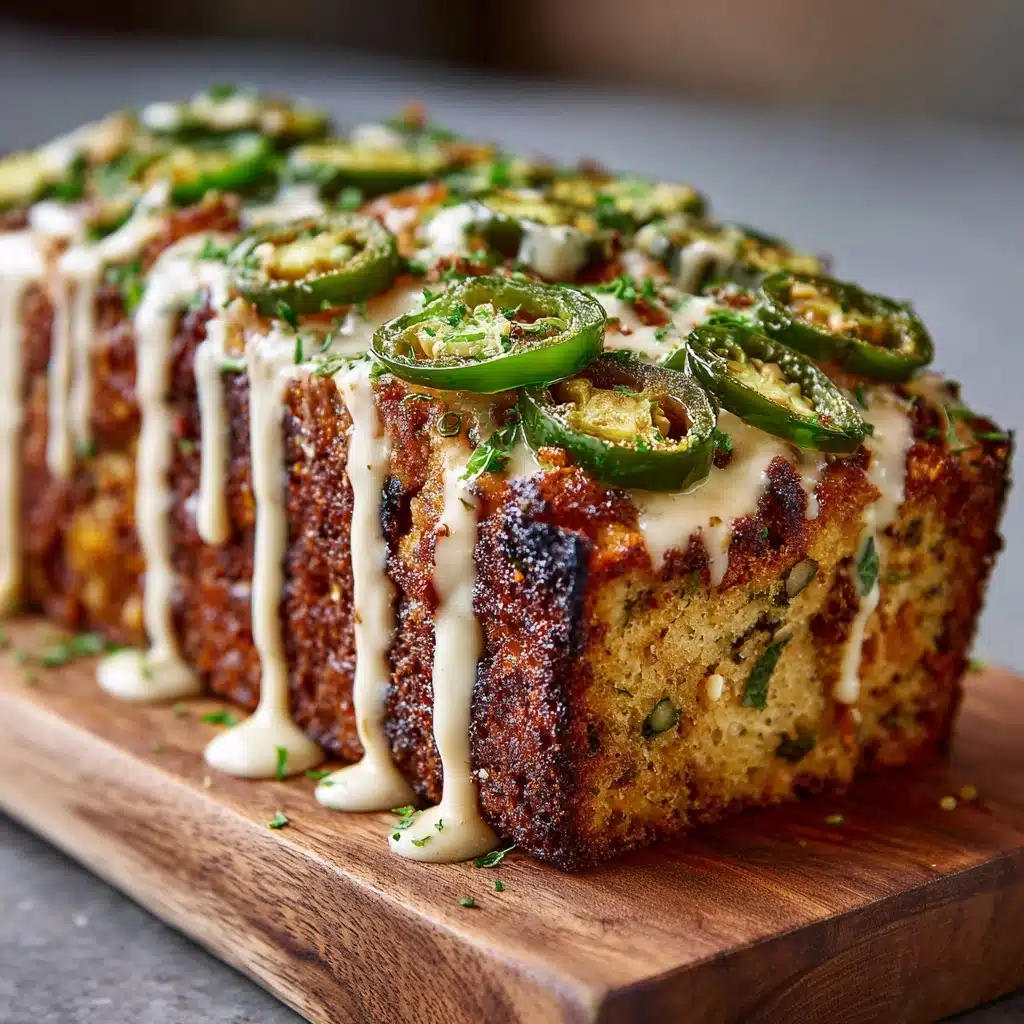 Smoky Jalapeño Popper Meatloaf with Creamy Ranch Drizzle Recipe - Recipe Image