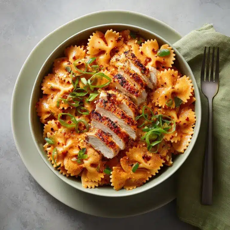 Creamy, Spicy Chicken Pasta with Summer Vegetables Recipe