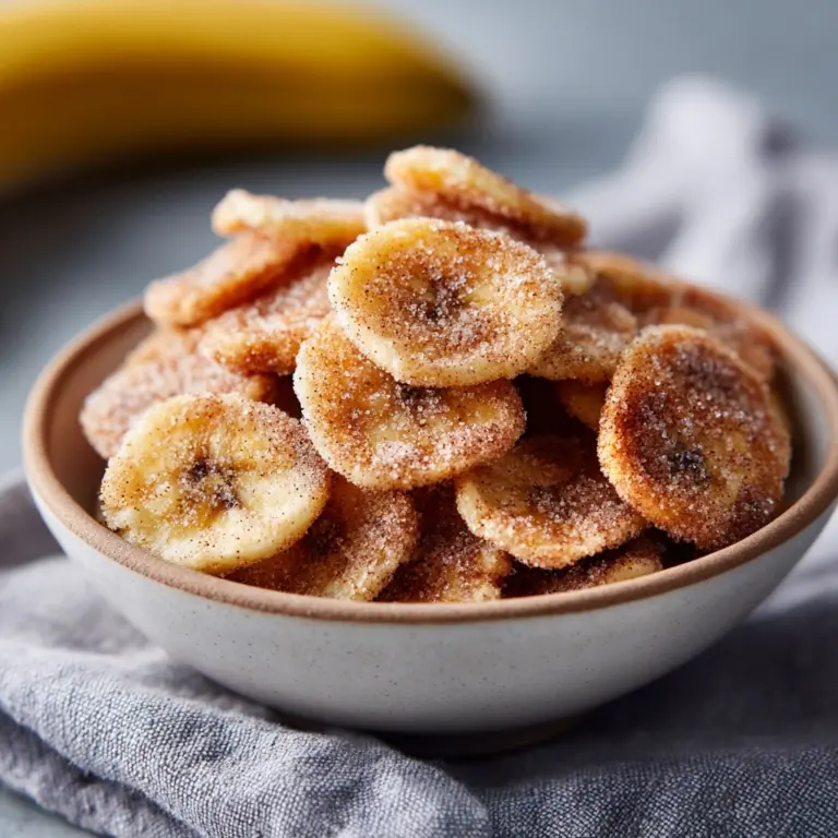 Cinnamon-Sugar Air Fryer Banana Chips Recipe