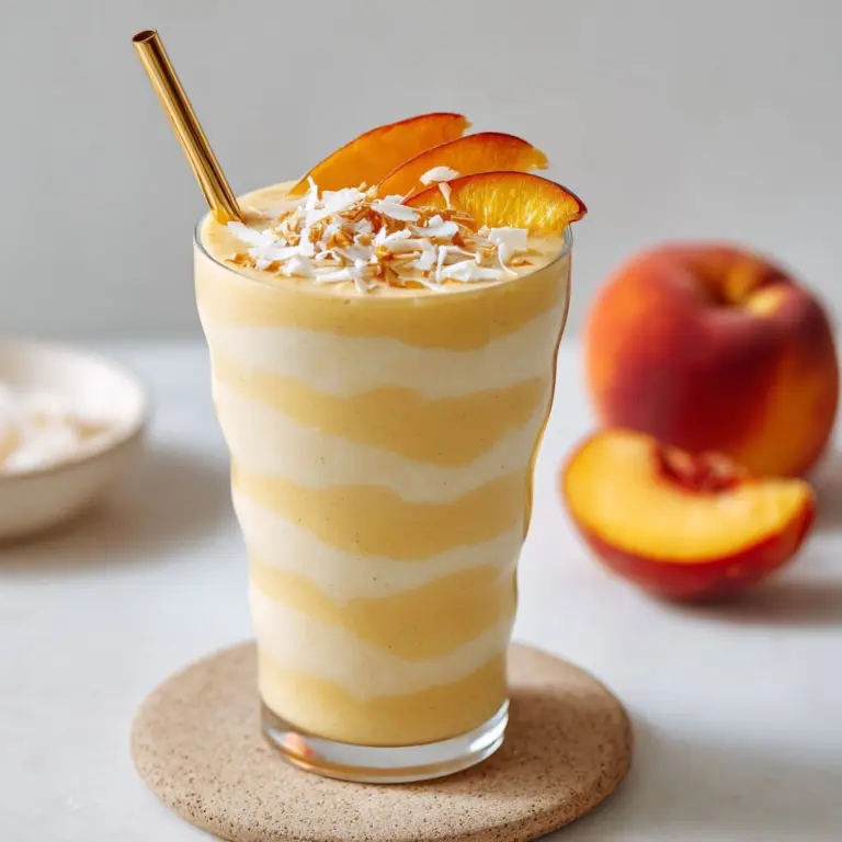 Banana Peach Creamy Smoothies Recipe