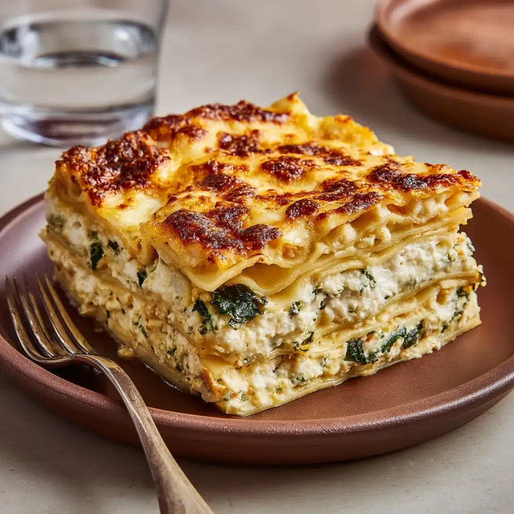 Creamy Spinach & Mushroom Lasagna Recipe - Recipe Image