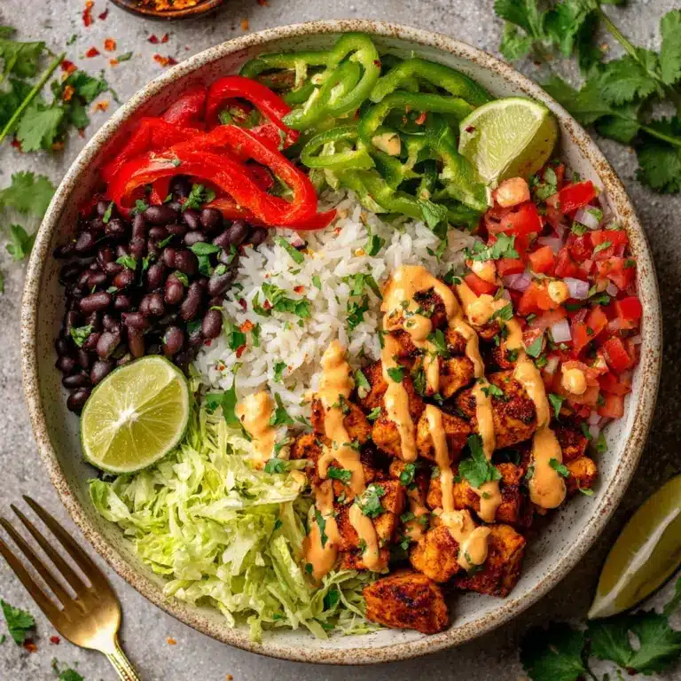 Chicken Fajita Burrito Bowl Recipe