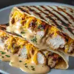 Cheesy Garlic Chicken Wraps Recipe