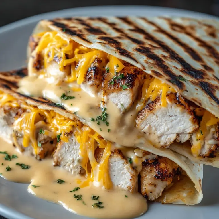 Cheesy Garlic Chicken Wraps Recipe
