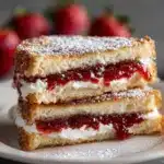 Fried Strawberry Cheesecake Sandwiches Recipe