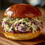Greek Chicken Burgers with Tzatziki Slaw Recipe
