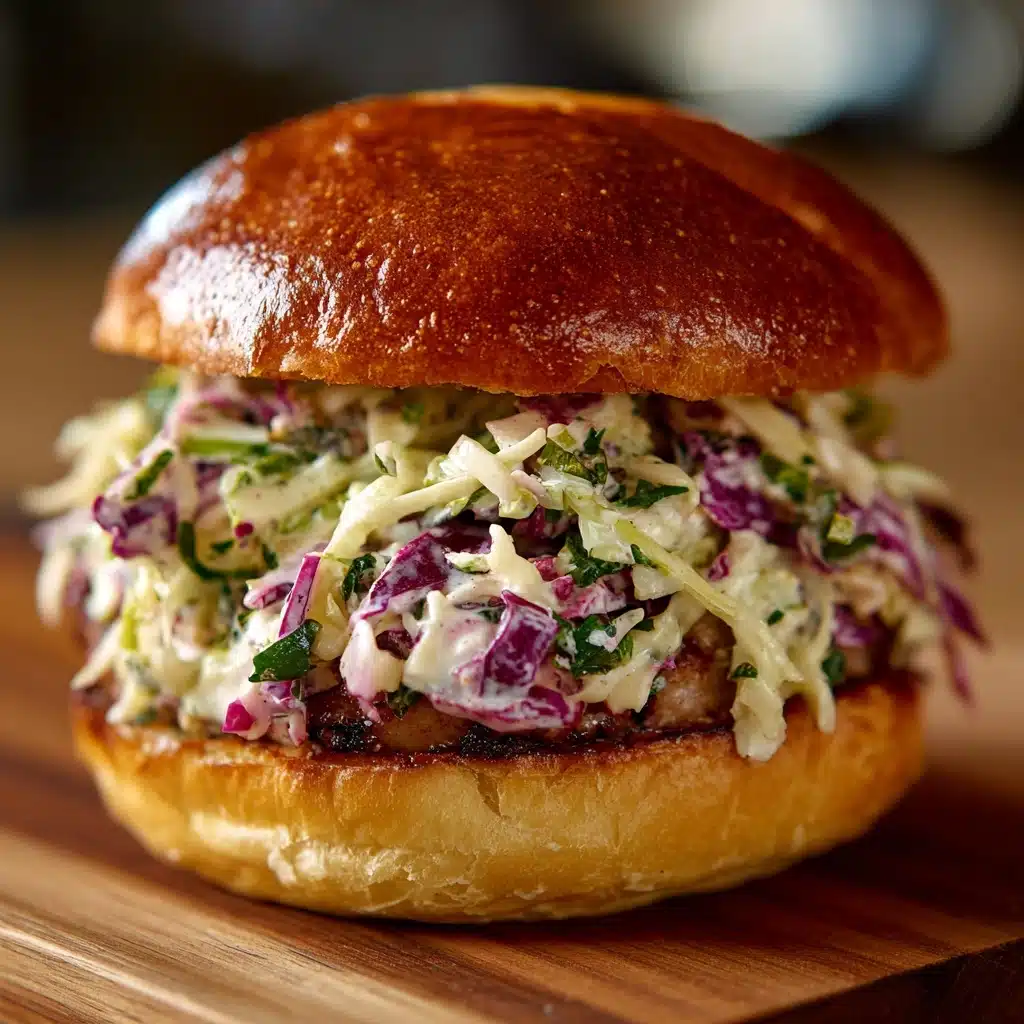 Greek Chicken Burgers with Tzatziki Slaw Recipe
