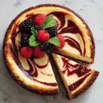 Chocolate Strawberry Swirl Cheesecake Recipe