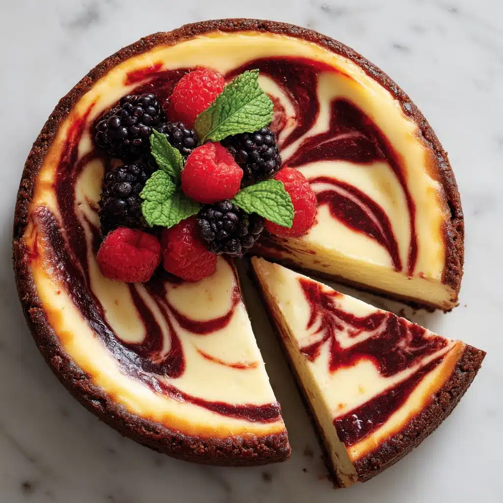 Chocolate Strawberry Swirl Cheesecake Recipe