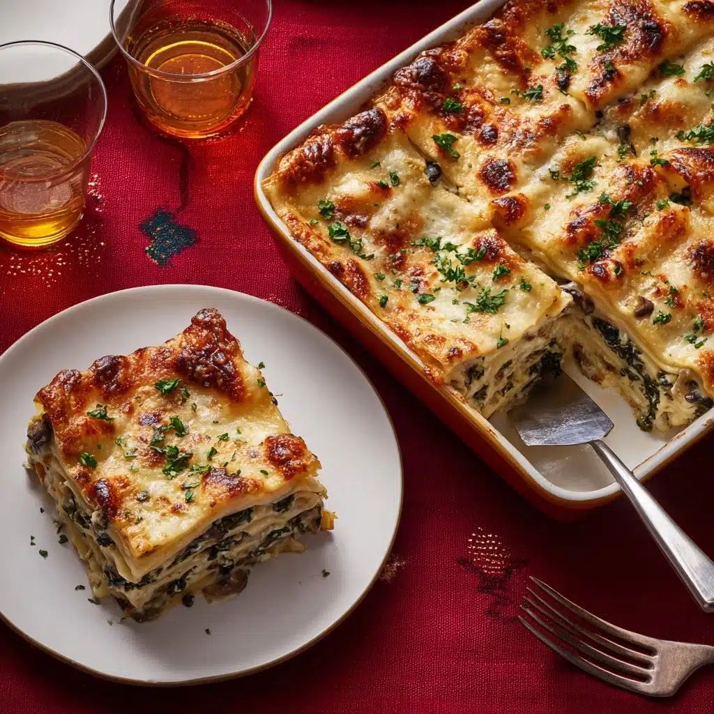 Creamy Spinach & Mushroom Lasagna Recipe