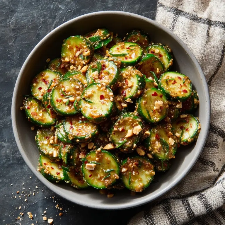 Cucumbers in Spicy Peanut Sauce Recipe