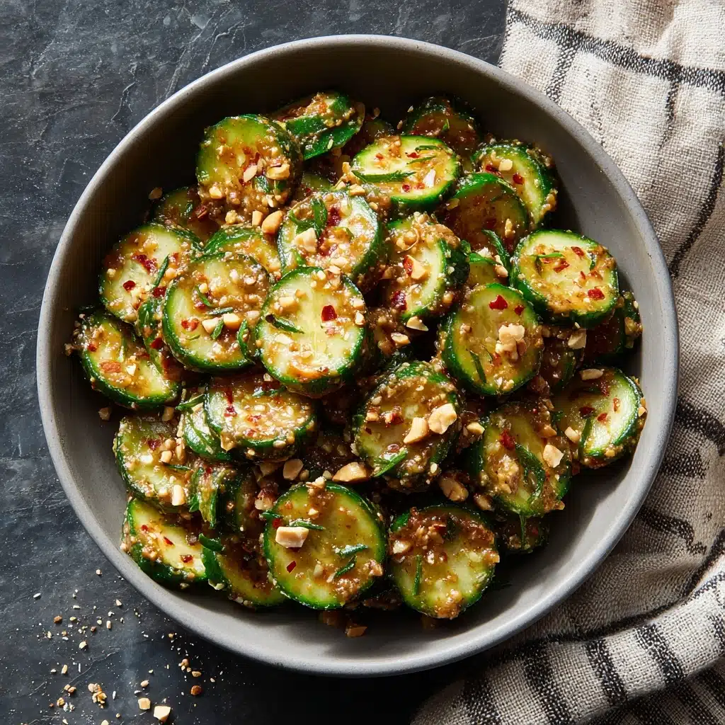 Cucumbers in Spicy Peanut Sauce Recipe - Recipe Image