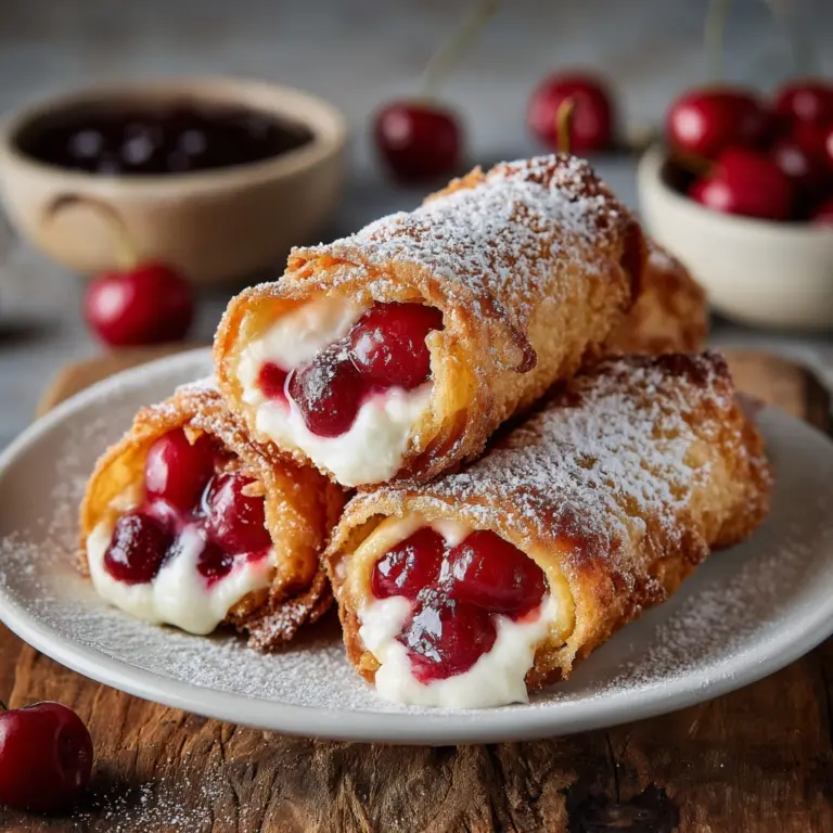 Cherry Cheesecake Egg Rolls Recipe