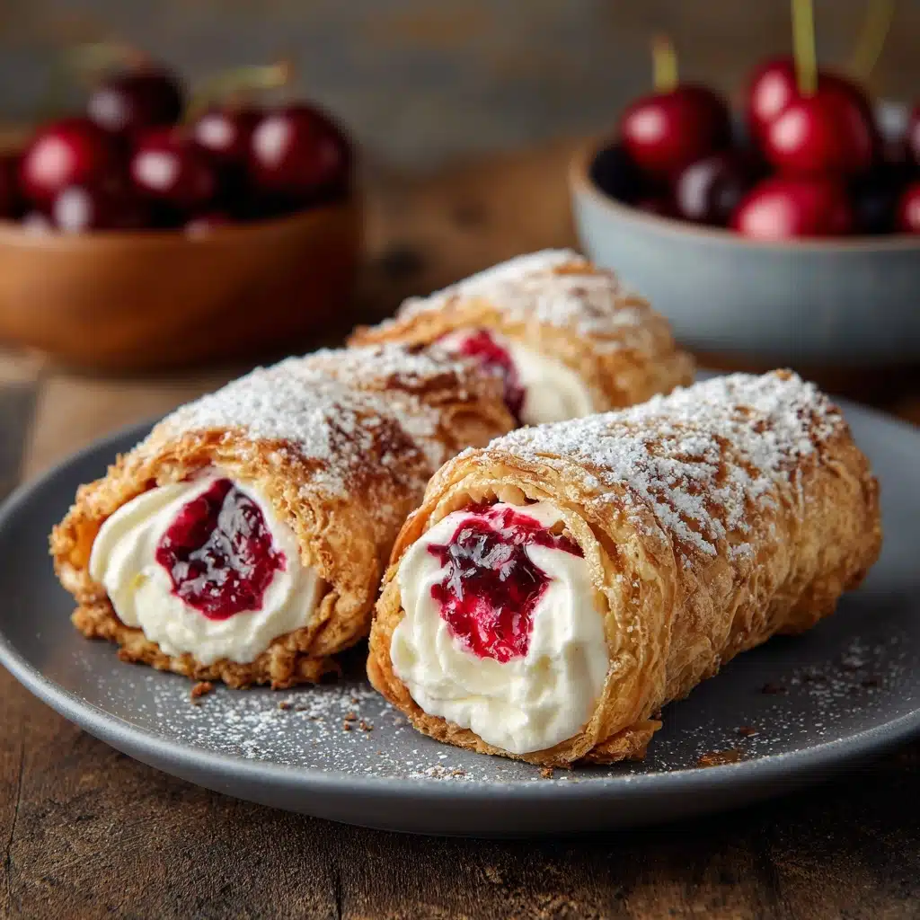 Cherry Cheesecake Egg Rolls Recipe - Recipe Image
