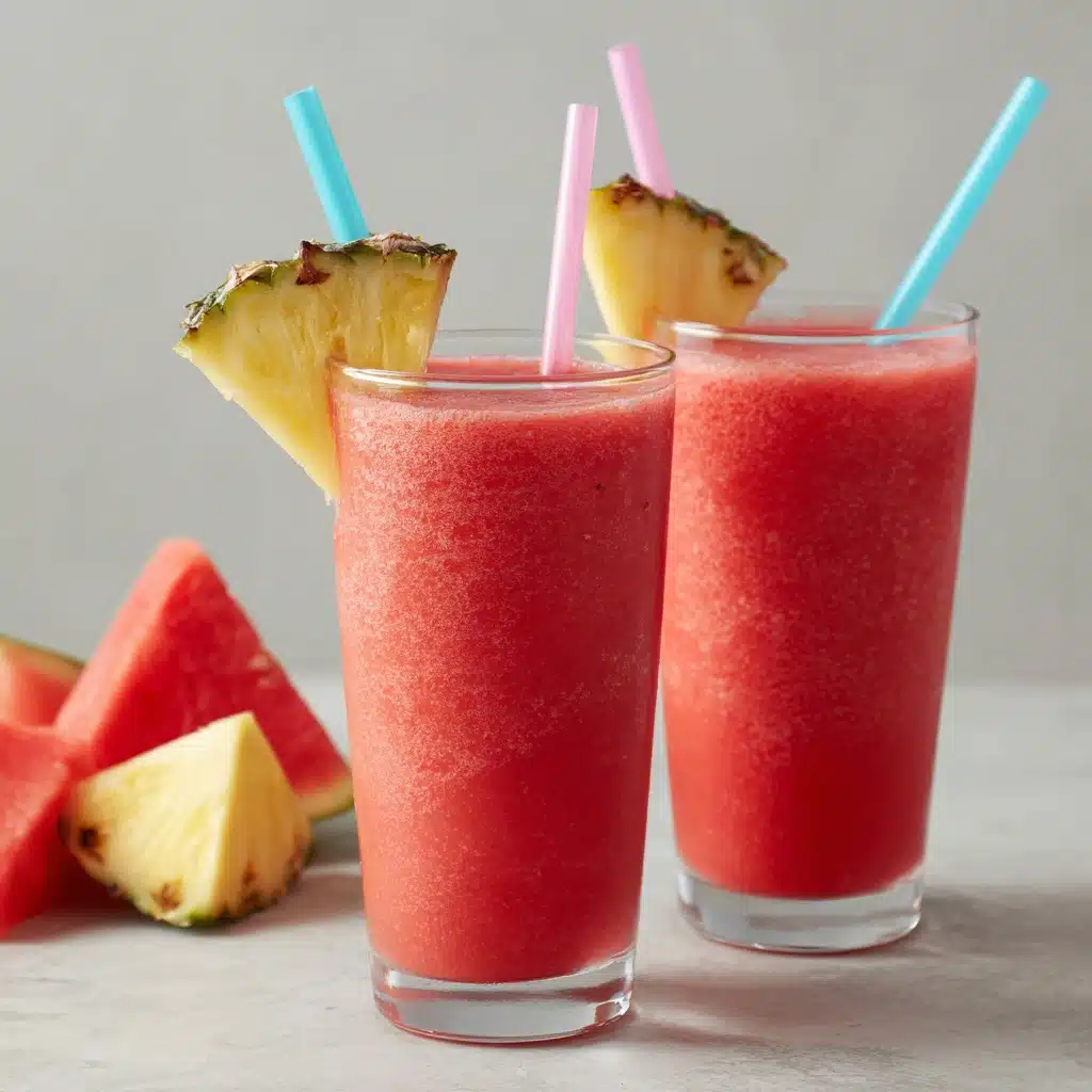 Banana Watermelon Pineapple Smoothie Recipe - Recipe Image