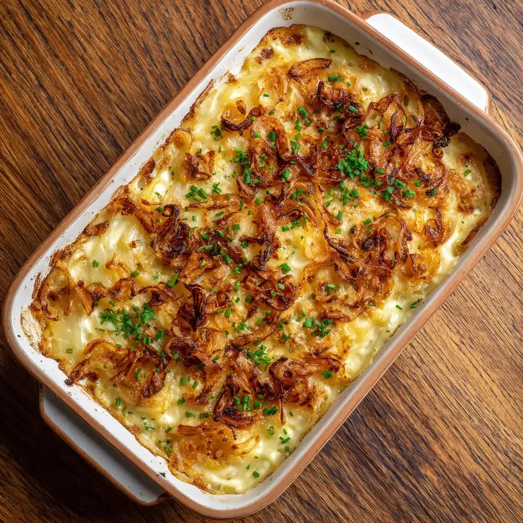 French Onion Funeral Potatoes Recipe - Recipe Image