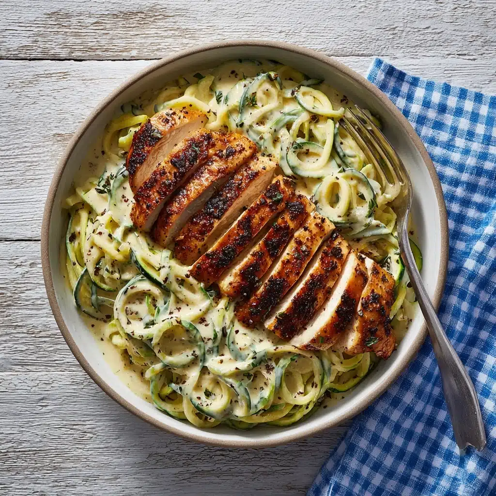 Zucchini Noodle Chicken Alfredo Recipe - Recipe Image