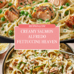 Salmon Alfredo Creamy Fettuccine Recipe