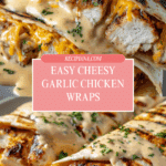 Cheesy Garlic Chicken Wraps Recipe