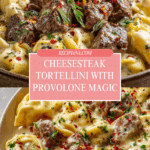 Cheesesteak Tortellini in Rich Provolone Sauce Recipe