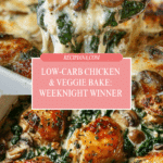 Chicken, Spinach, and Mushroom Low-Carb Oven Dish Recipe