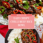 Crispy Chilli Beef Rice Recipe
