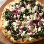 Tasty Spinach and Feta Flatbread Pizza - theamazingfood Recipe