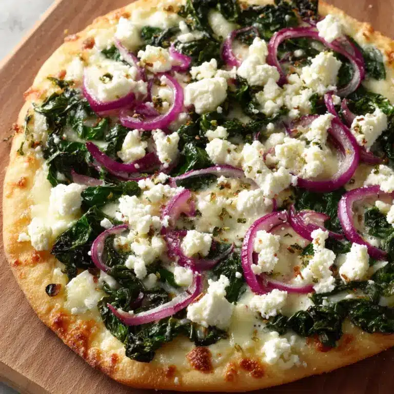 Tasty Spinach and Feta Flatbread Pizza - theamazingfood Recipe