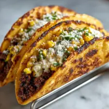 Street Corn Smash Burger Tacos Recipe