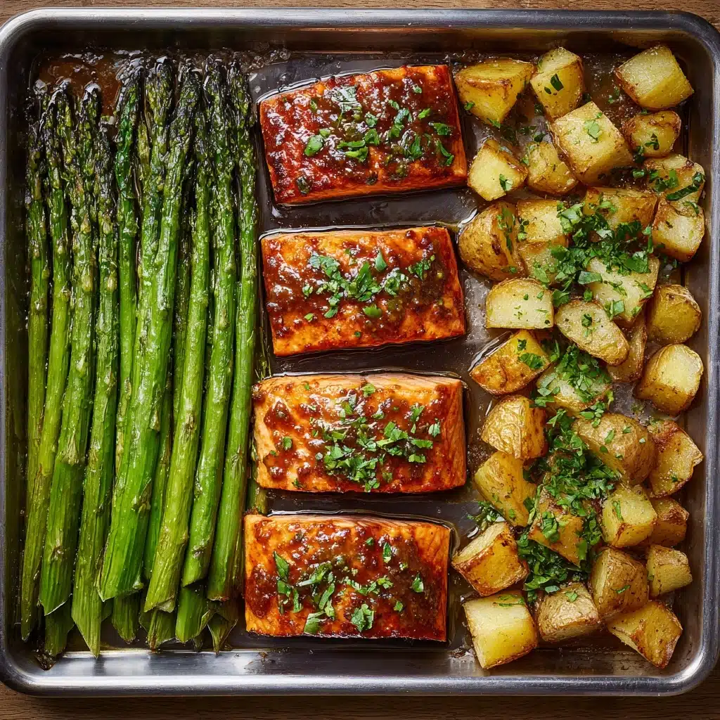 Sheet Pan Maple Dijon Glazed Salmon Recipe - Recipe Image