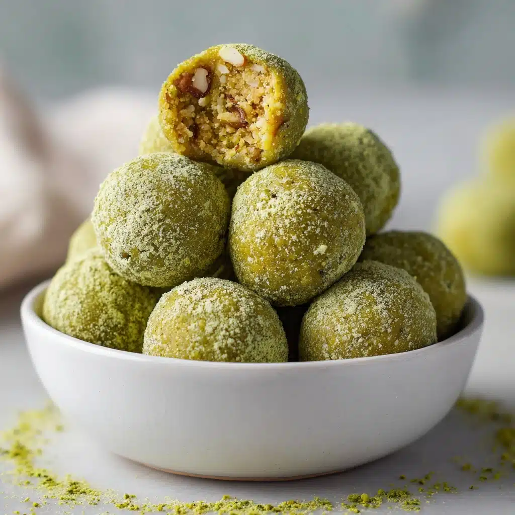 No Bake Matcha Cookie Dough Energy Bites Recipe - Recipe Image