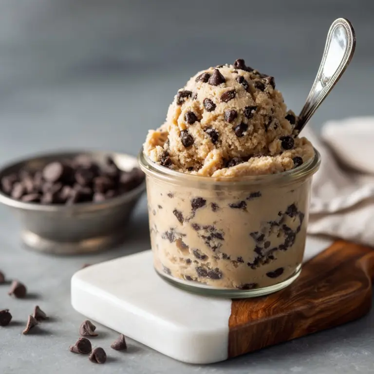 Chocolate chip edible cookie dough for one [3 variations] Recipe