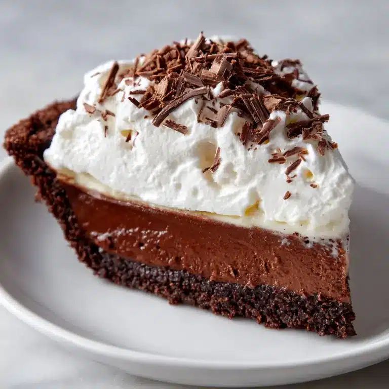 Brownie Bottom Chocolate Pudding Pie Recipe