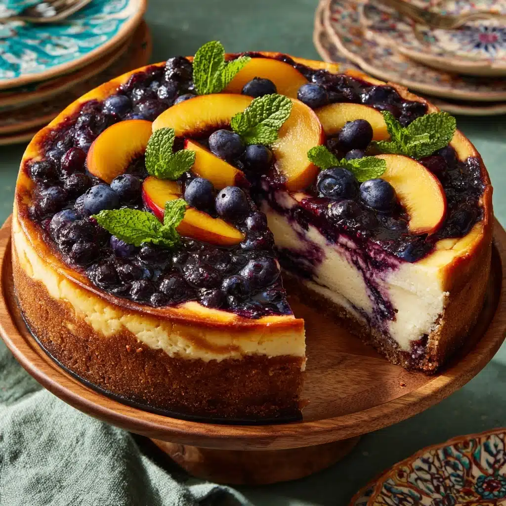 Blueberry peach cheesecake Recipe