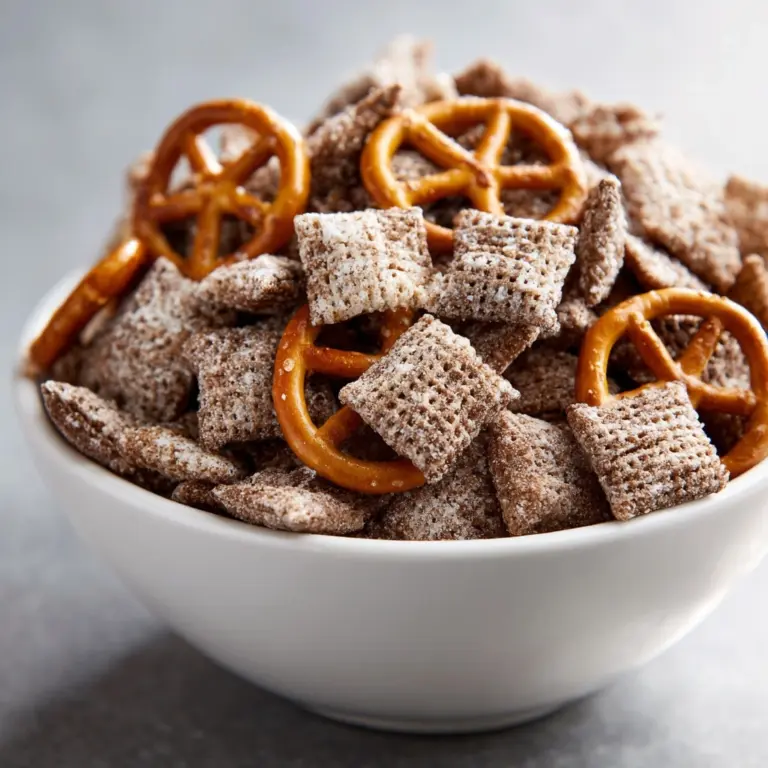 Brownie Batter Puppy Chow {or Muddy Buddies} Recipe