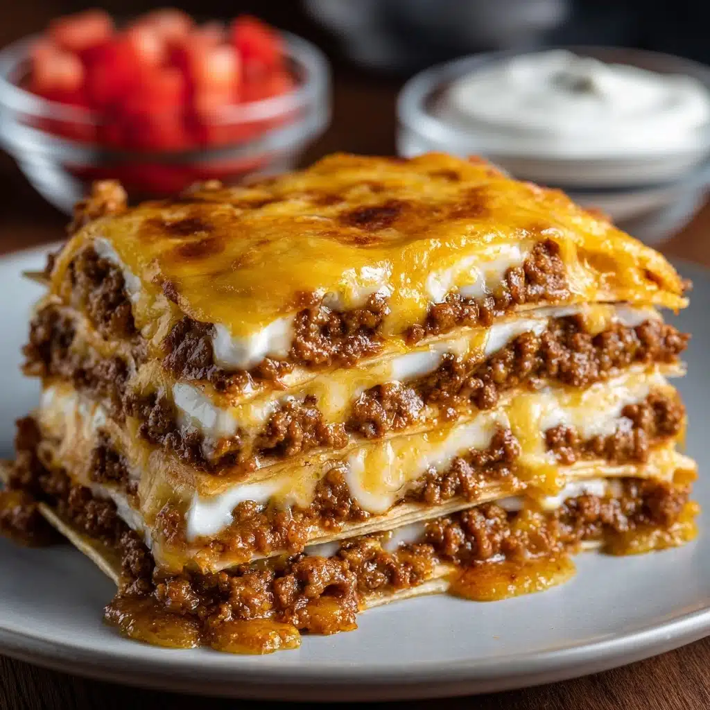 Easy Layered Taco Bake Recipe - Recipe Image