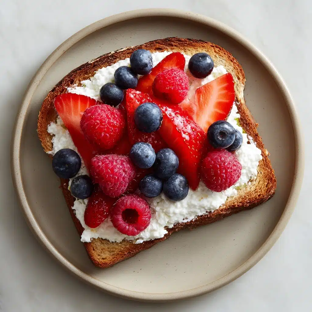 Quick 5-minute Cottage Cheese Breakfast Toast Recipe - Recipe Image