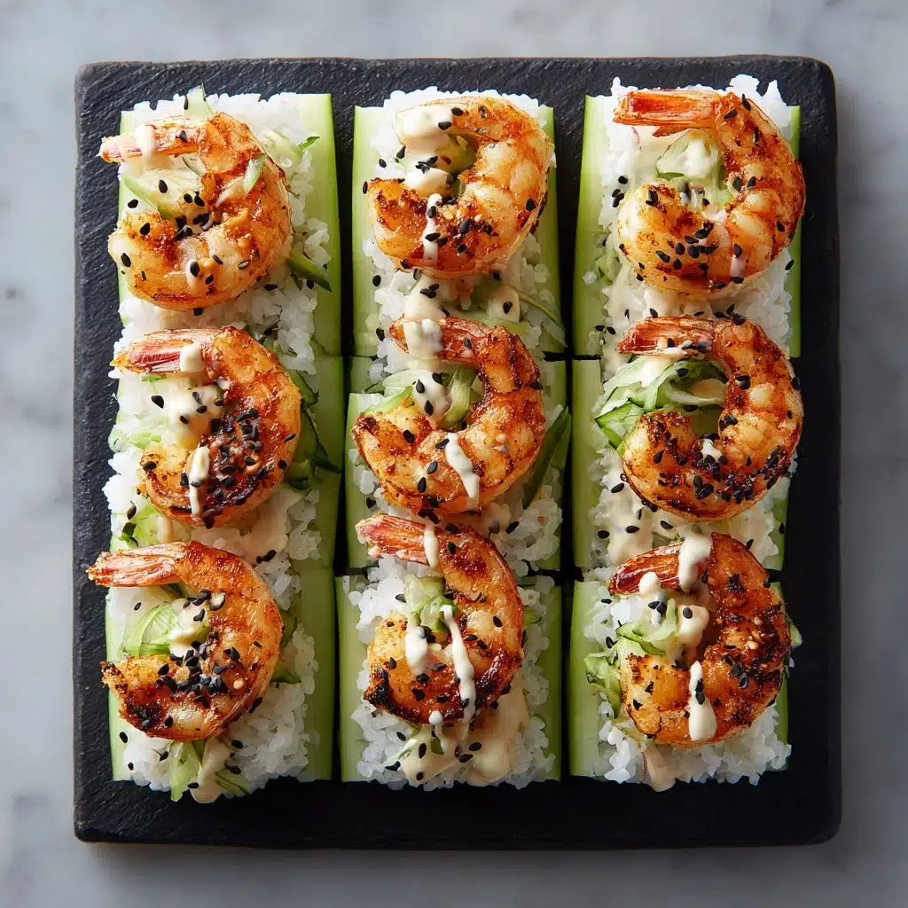 Shrimp Avocado Cucumber Boats Recipe