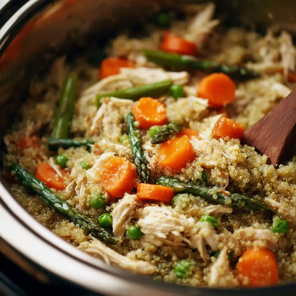 Slow-Cooker Quinoa Risotto with Carrots and Asparagus Recipe - Recipe Image
