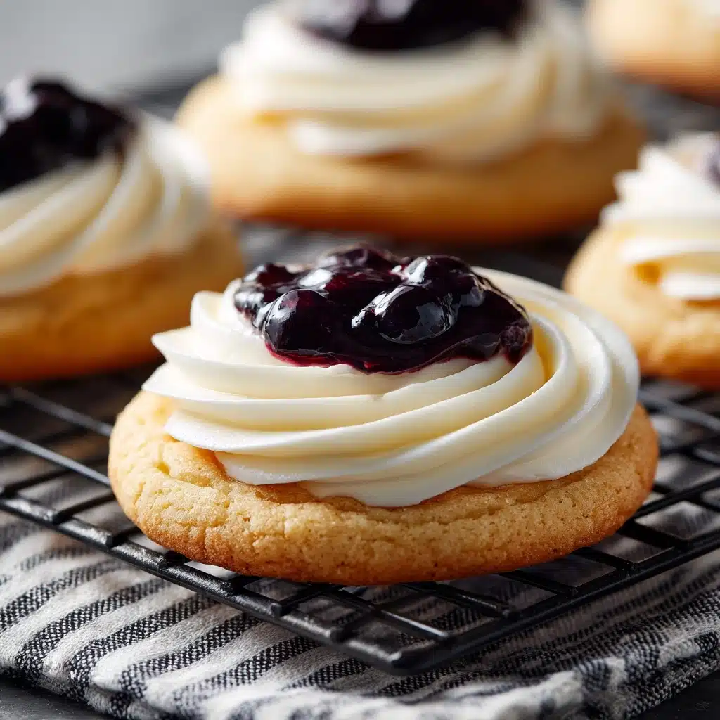 Copycat Crumbl Blueberry Cheesecake Cookie Recipe - Recipe Image