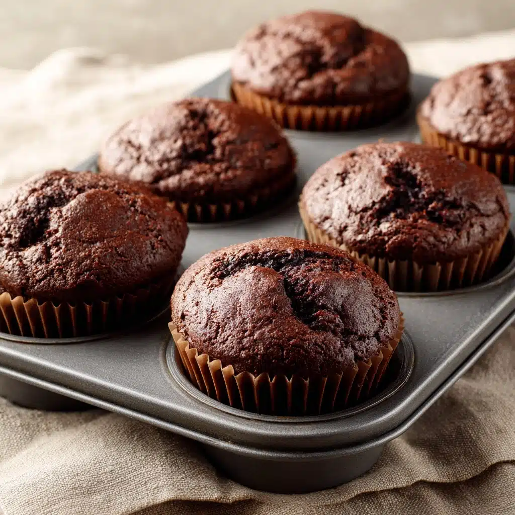 One Bowl Chocolate Greek Yogurt Banana Muffins Recipe - Recipe Image