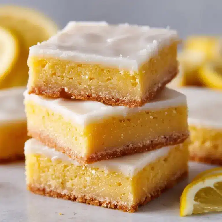 Fudgy lemon blondies- Lemon brownies Recipe
