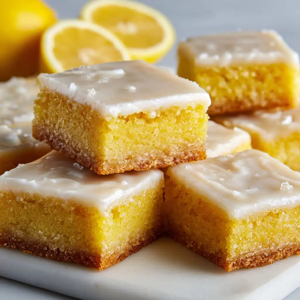 Fudgy lemon blondies- Lemon brownies Recipe - Recipe Image